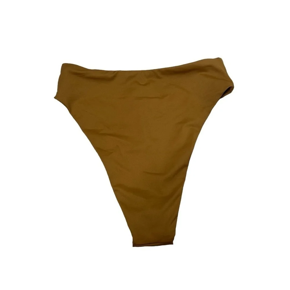 Skims Swim Almond Recycled Swim Mid Waist Bikini Bottom Almond Size XXS